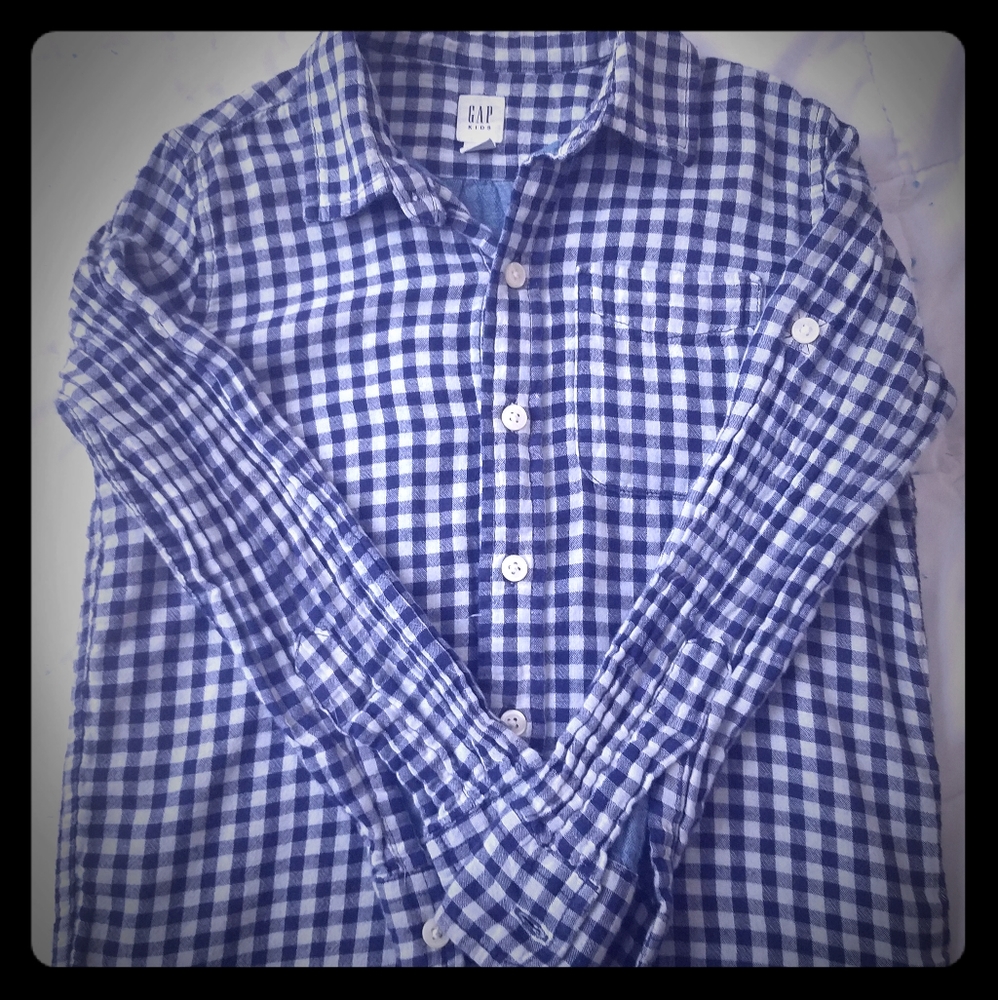 Boys Denim Flannel collars shirt